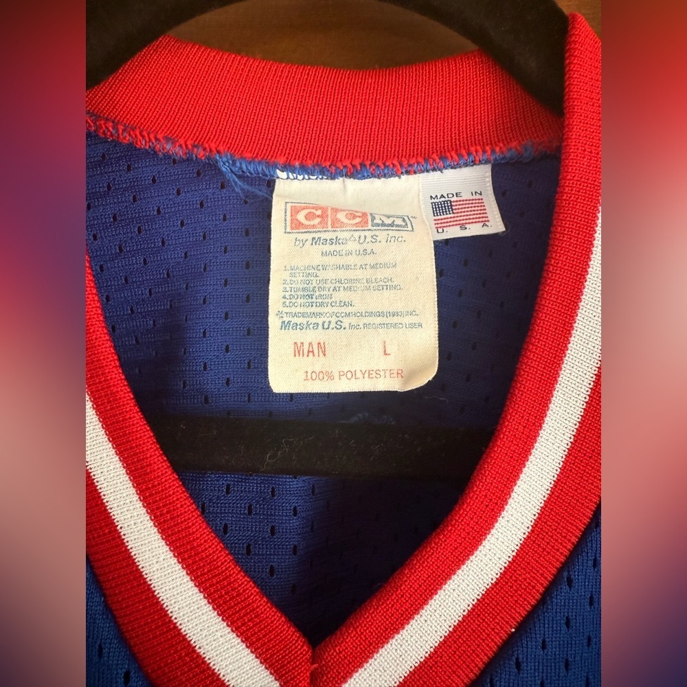 VTG New York Rangers CCM Hockey Sewn Jersey No Name - Picture 3 of 4
